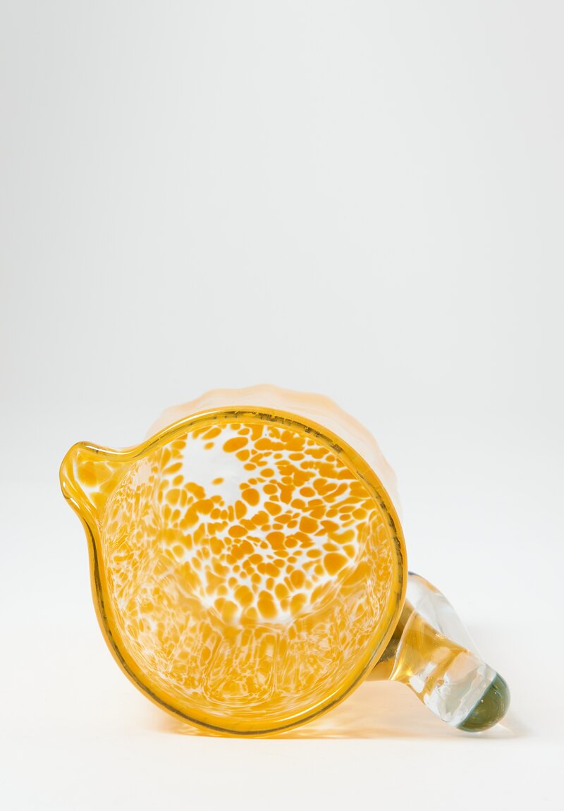 Studio Xaquixe Small Handblown Glass Pitcher Saffron Yellow	