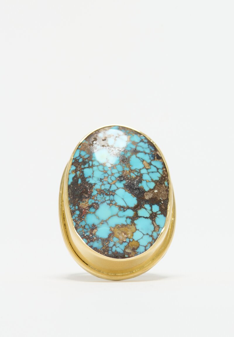 Greig Porter 18k, Sterling and Natural Spider Persian Turquoise	