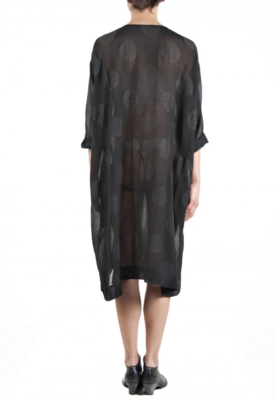 Uma Wang Oversized Sheer Dress in Black