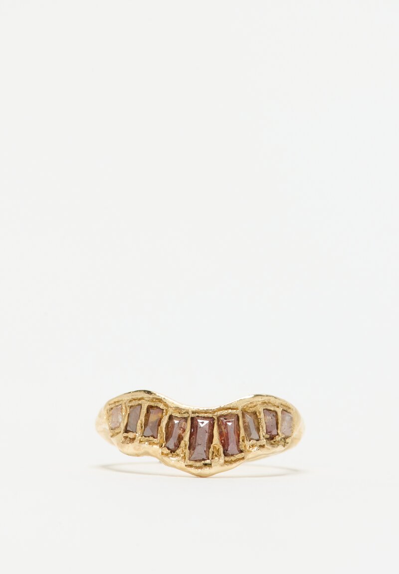 Ellis Mhairi Cameron 14K, One-of-a-Kind V Shape Scatter Ring	