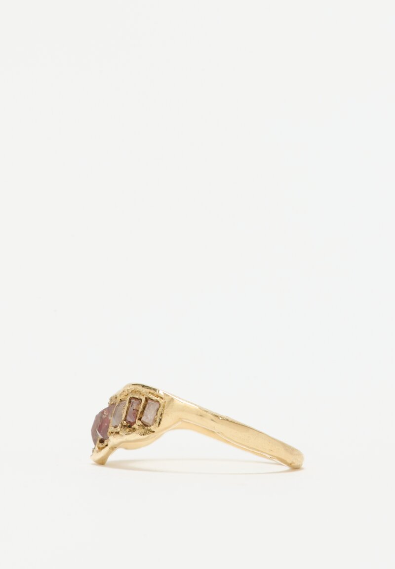 Ellis Mhairi Cameron 14K, One-of-a-Kind V Shape Scatter Ring	