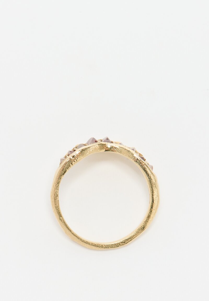 Ellis Mhairi Cameron 14K, One-of-a-Kind V Shape Scatter Ring	