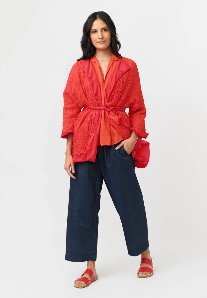 Daniela Gregis Washed Silk Pepe Kora Shirt in Orange