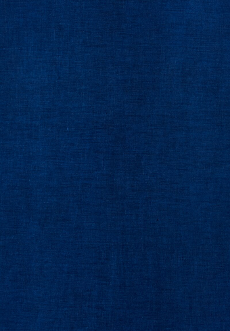 Aboubakar Fofana Indigo Dyed Linen Shawl Dark Blue	