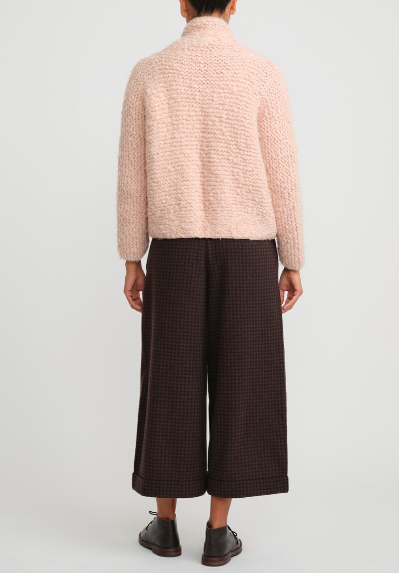 Daniela Gregis Hand Knitted Cashmere Collo Legaccio Scialle Jacket