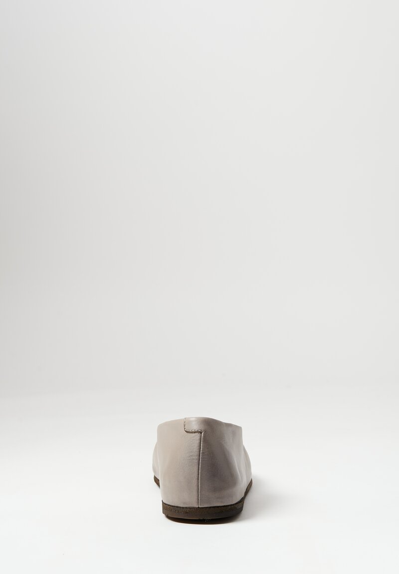 Marsell Leather Coltellaccio Ballerina Flat in Argilla Grey