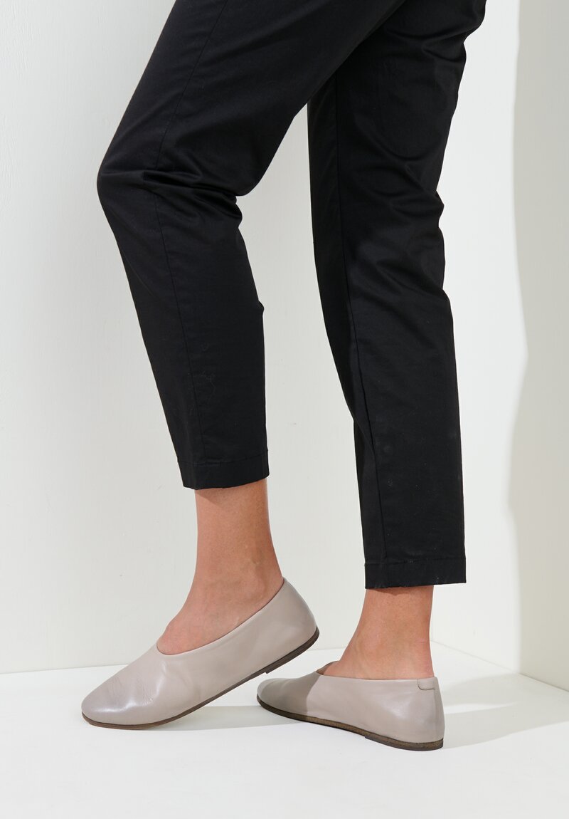 Marsell Leather Coltellaccio Ballerina Flat in Argilla Grey