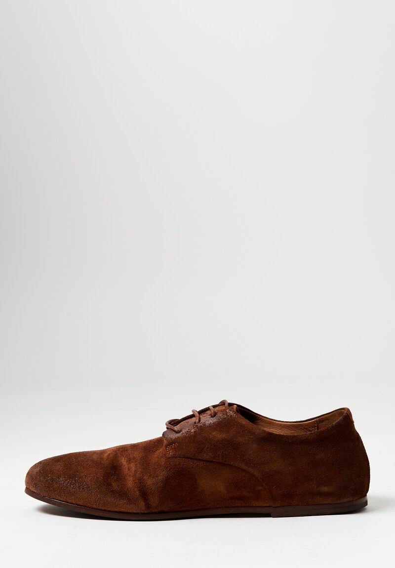 Marsell Leather Steccoblocco Derby Shoe in Basalto Brown