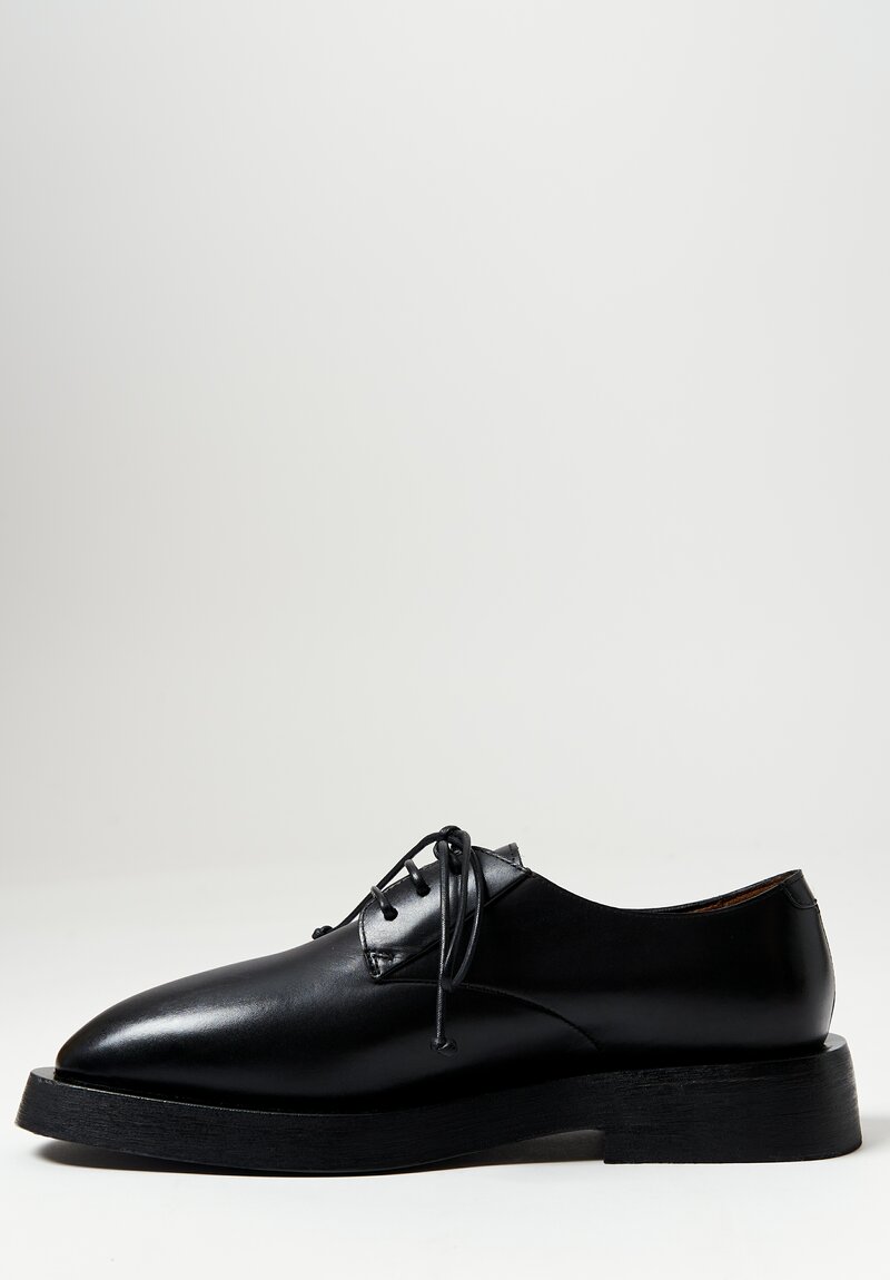 Marsell Leather Mentone Derby Shoe	in Black