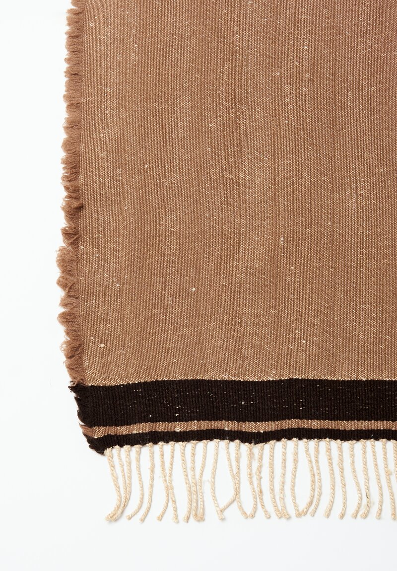 The House of Lyria Cashmere & Silk Mimosa Throw in Brown
