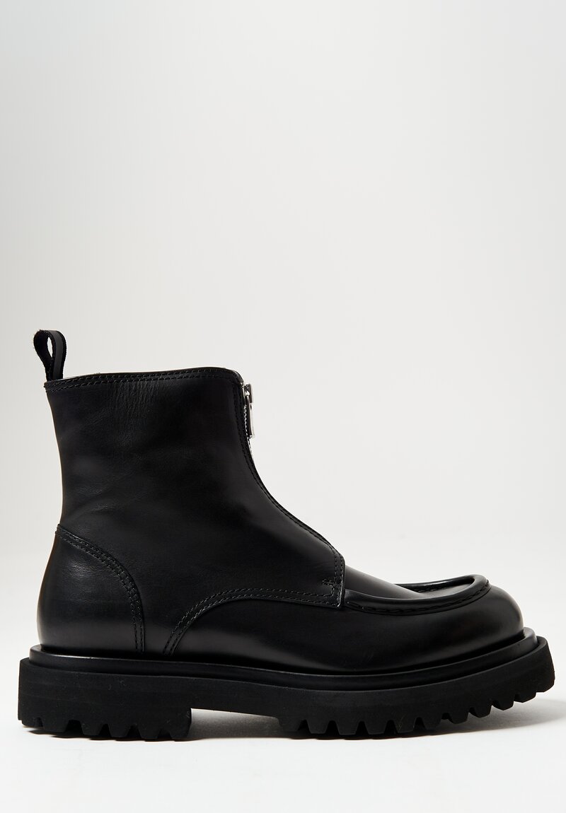 Officine Creative Leather Wisal Buttero Boots in Black