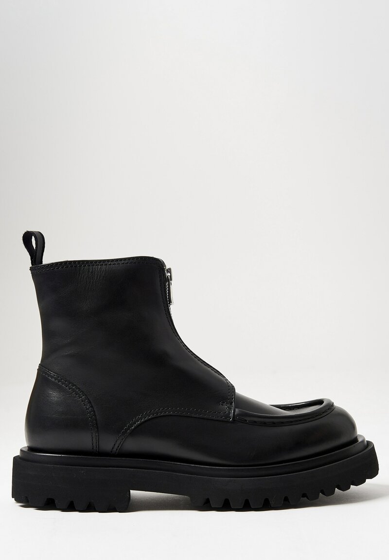 Officine Creative Leather Wisal Buttero Boots in Black