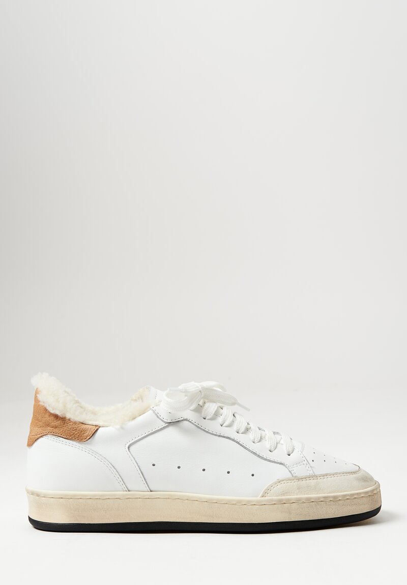 Officine Creative Leather Magic Low Top Sneakers in Dirty Tofu White