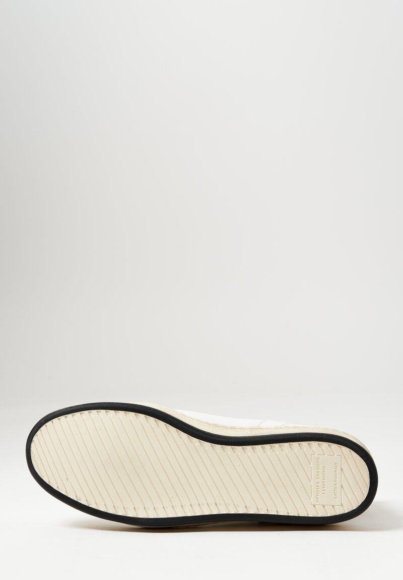 Officine Creative Leather Magic Low Top Sneakers in Dirty Tofu White