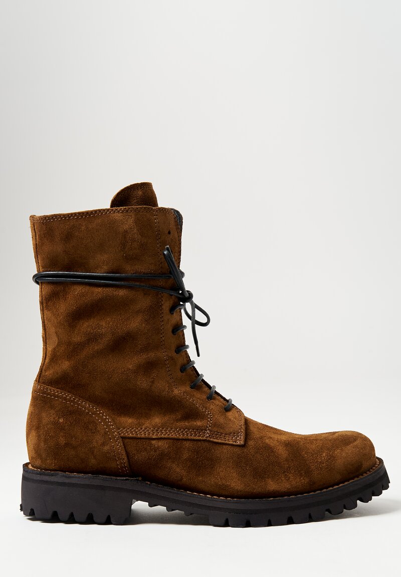 Officine Creative Suede Loraine Jefferson High Ankle Boots in Brown
