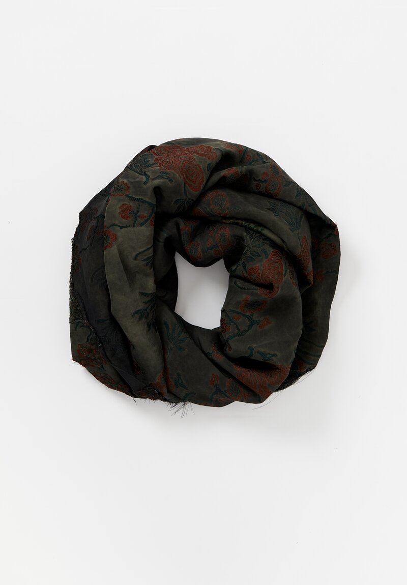 The House of Lyria Floral Esiodo Scarf Charcoal Grey	