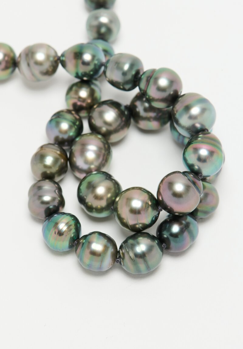 Prounis 22k, Tahitian Pearl Necklace with Fibula Clasp	