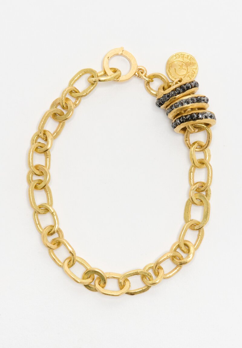 Tovi Farber 18k, Link Bracelet with Grey Diamonds	
