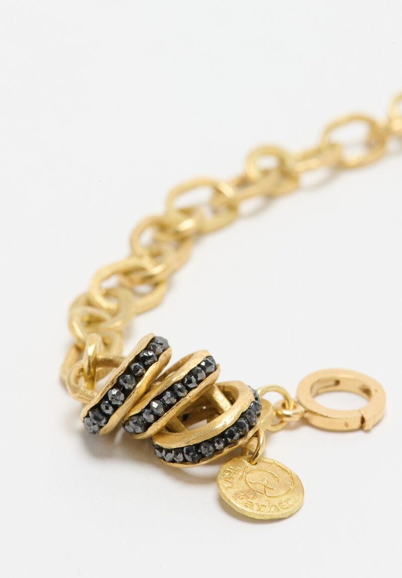 Tovi Farber 18k, Link Bracelet with Grey Diamonds	