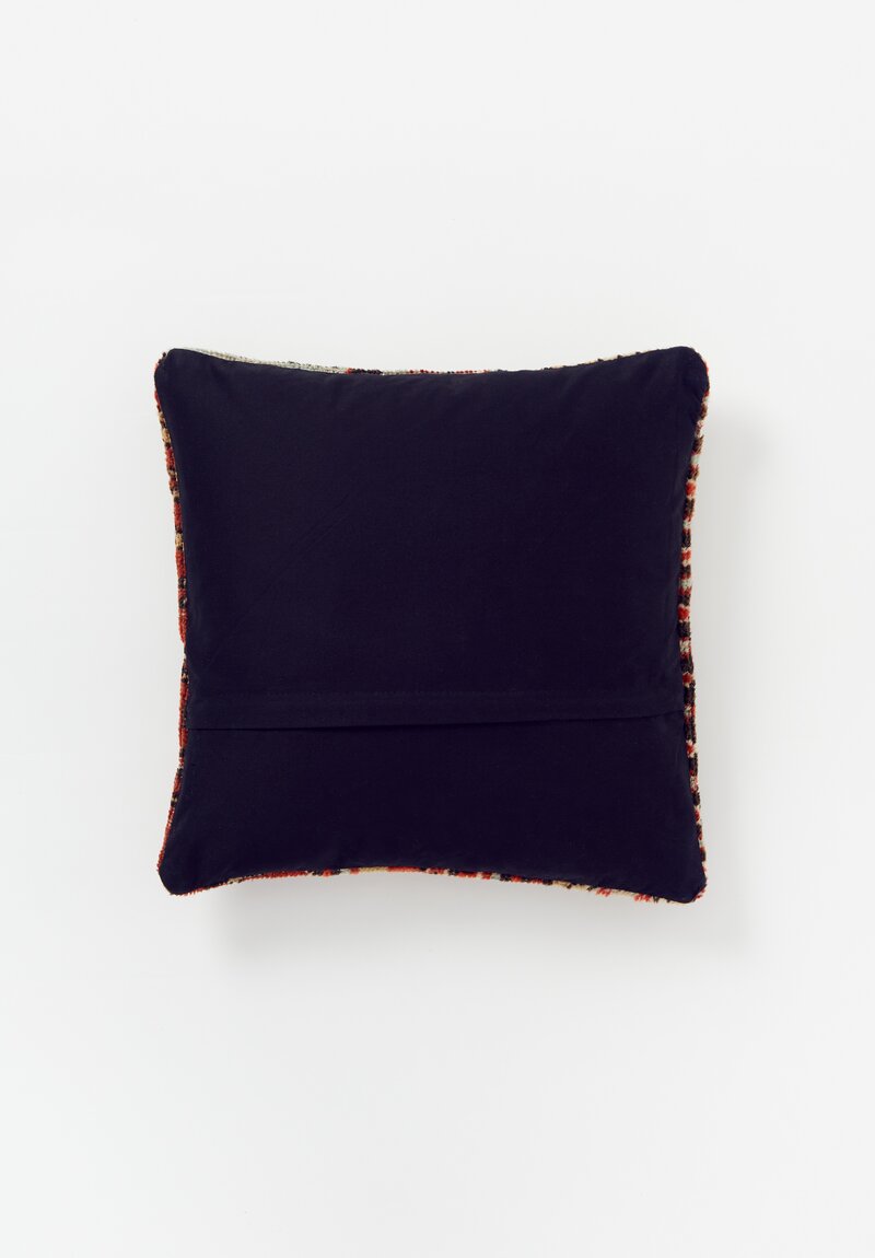 Vintage Handloomed Square Rug Pillow	