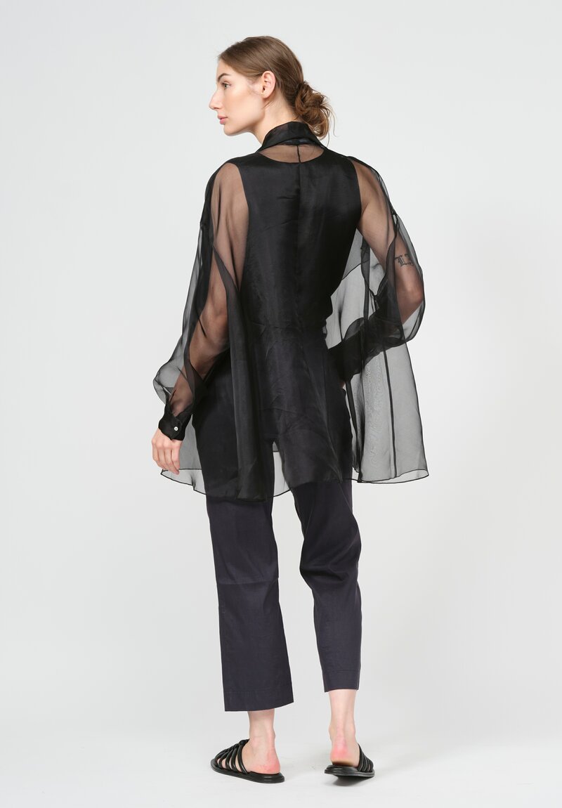 Shi Silk Organza Saxifrage Jacket in Black	