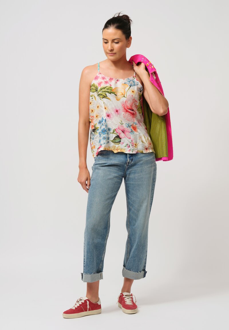 Péro Forget-Me-Not Silk & Wool Double Breasted Jacket in Pink