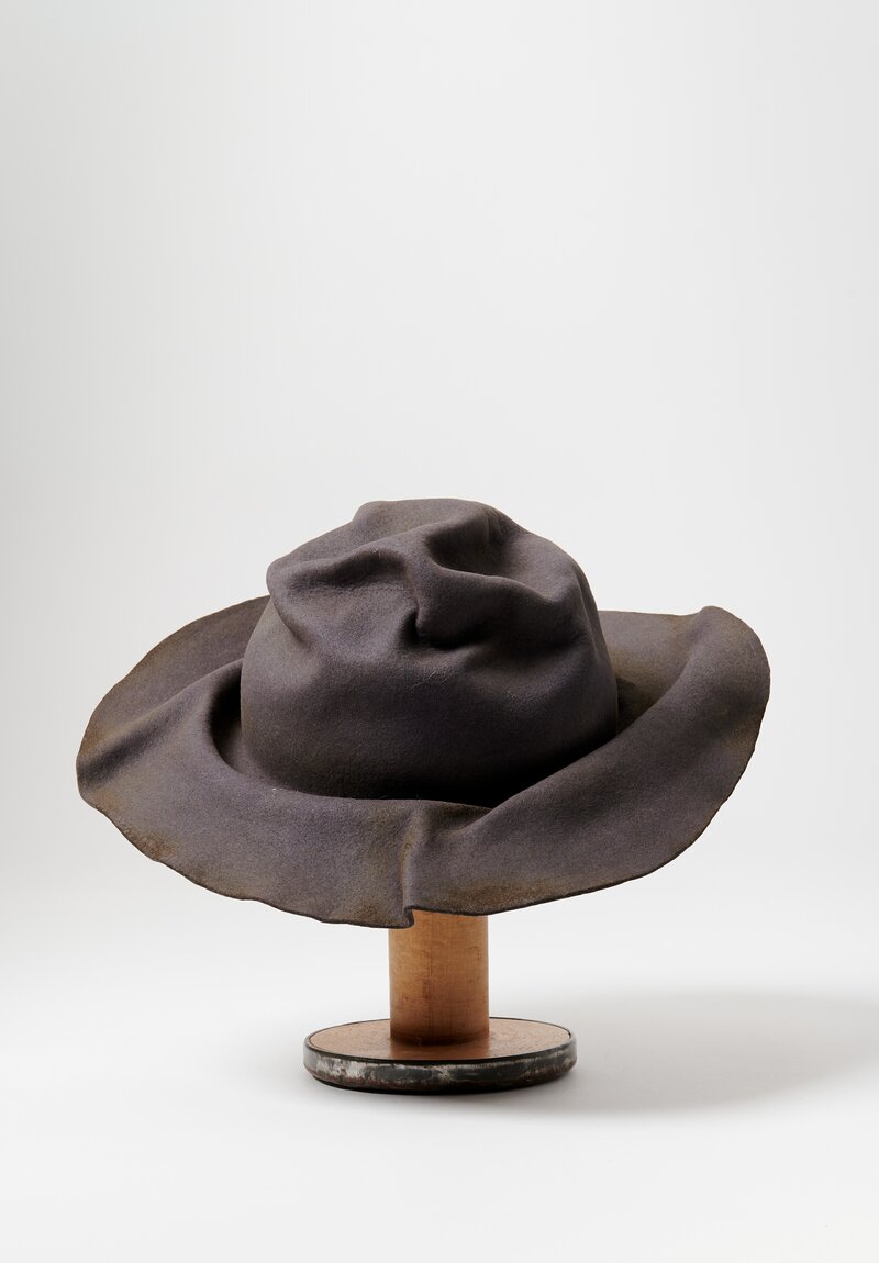 Horisaki Design and Handel Easy Burnt Rabbit Wrinkled Brim Hat	