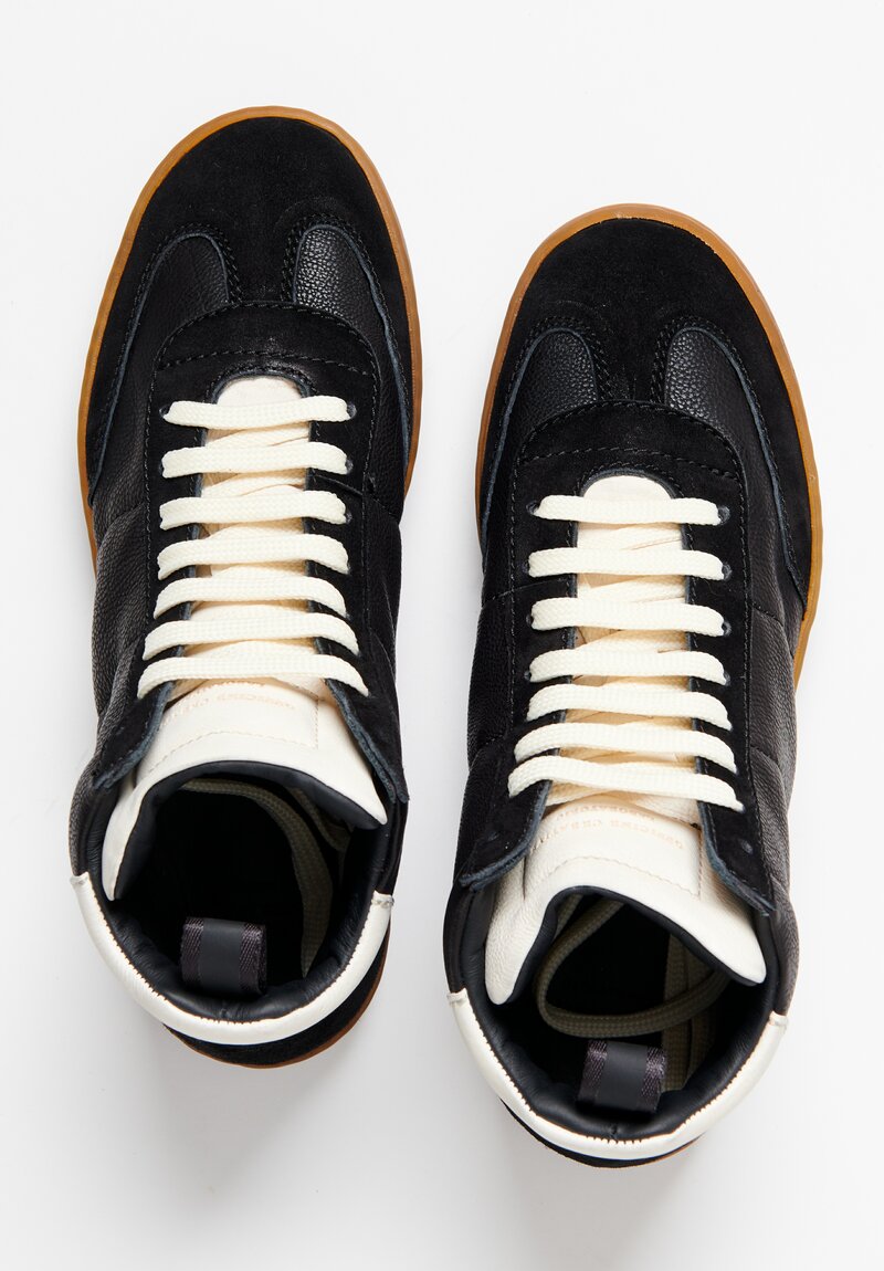Officine Creative Kombined Oliver Sneaker in Black & White