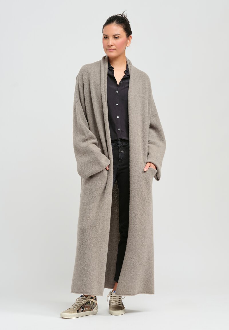 Frenckenberger Cashmere Big Cardigan Coat in Mole Grey