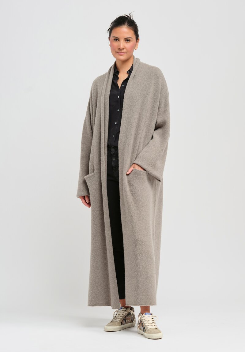 Frenckenberger Cashmere Big Cardigan Coat in Mole Grey