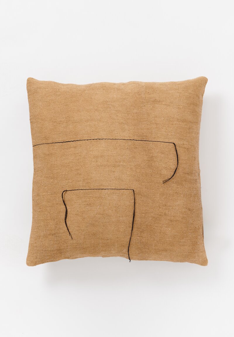 The House of Lyria Linen Pulmonaria Pillow in Brown
