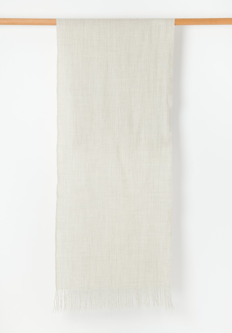 Lauren Manoogian Handwoven Wool and Baby Alpaca Fine Wrap Carrara Gray