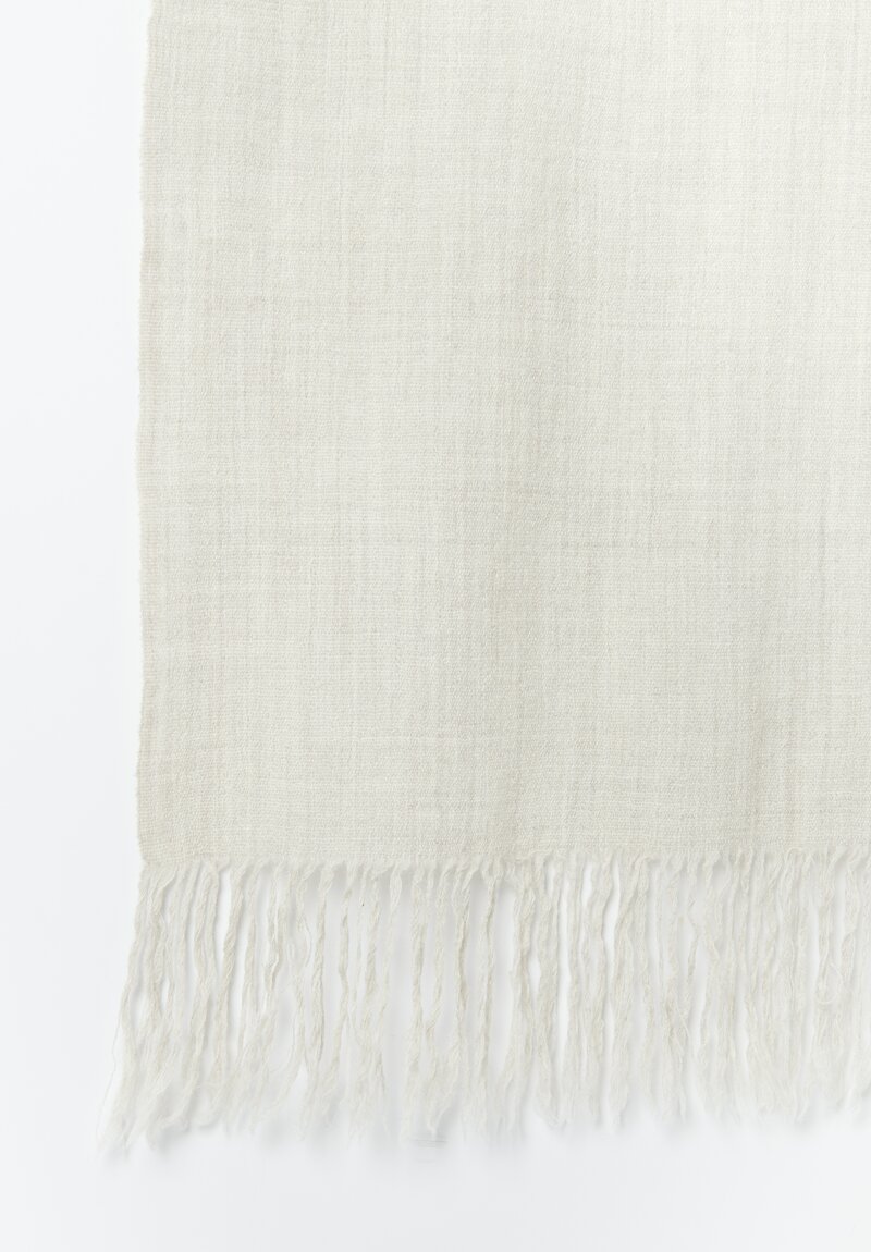 Lauren Manoogian Handwoven Wool and Baby Alpaca Fine Wrap Carrara Gray