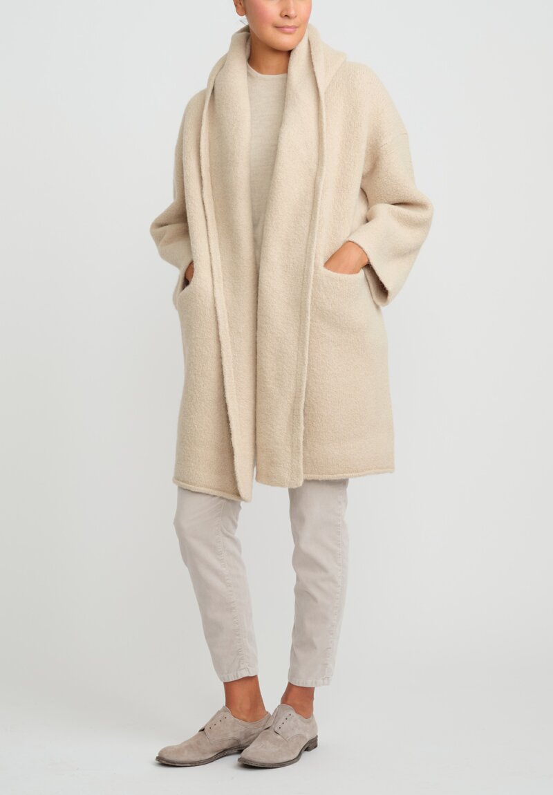 Lauren Manoogian Alpaca Capote Coat in Antique Natural Santa Fe Dry Goods Workshop Wild Life