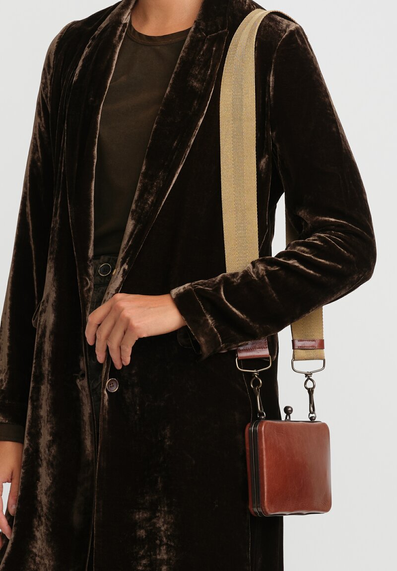 Uma Wang Stretch Velvet Katia Jacket in Dark Brown	