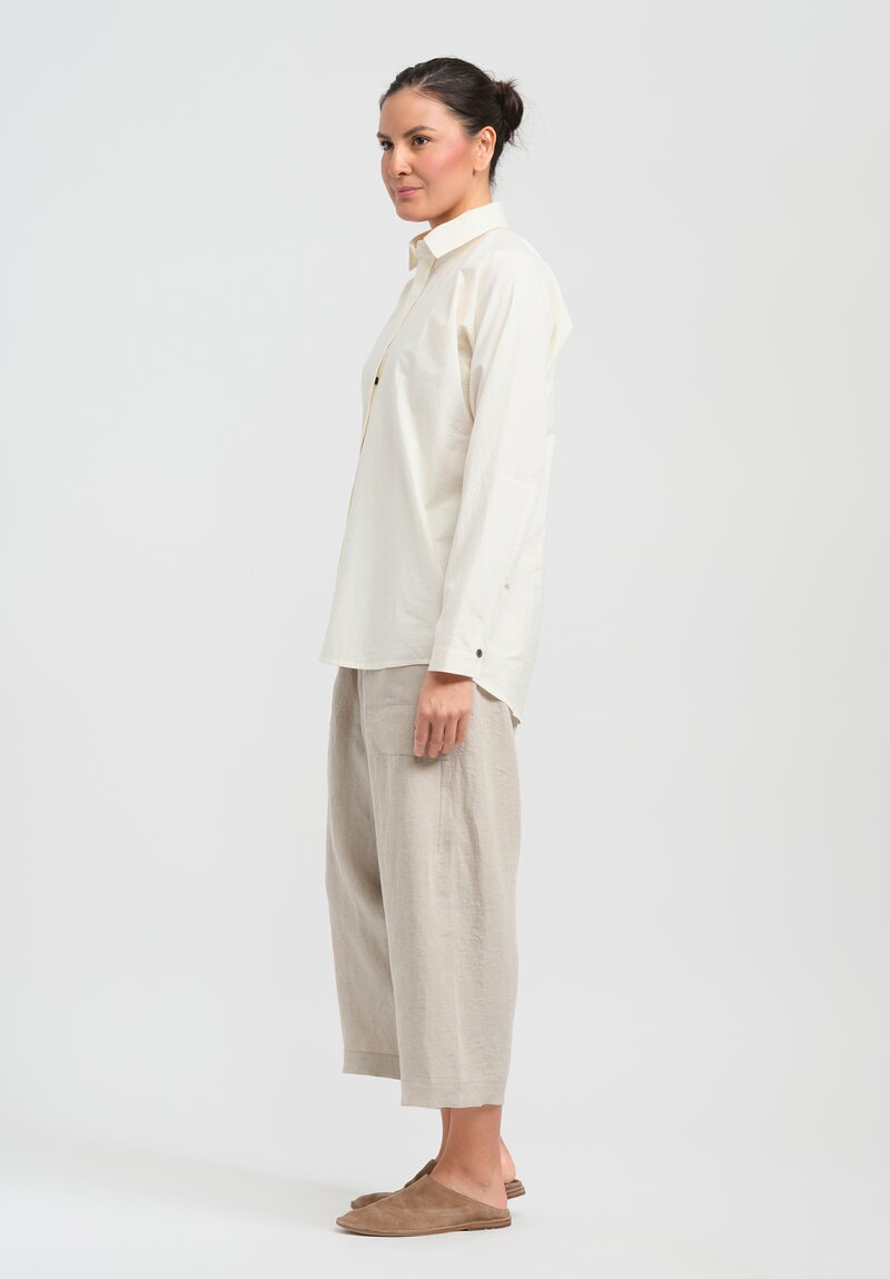 Jan-Jan Van Essche Organic Kinari Cotton & Hemp Shirt in Natural	