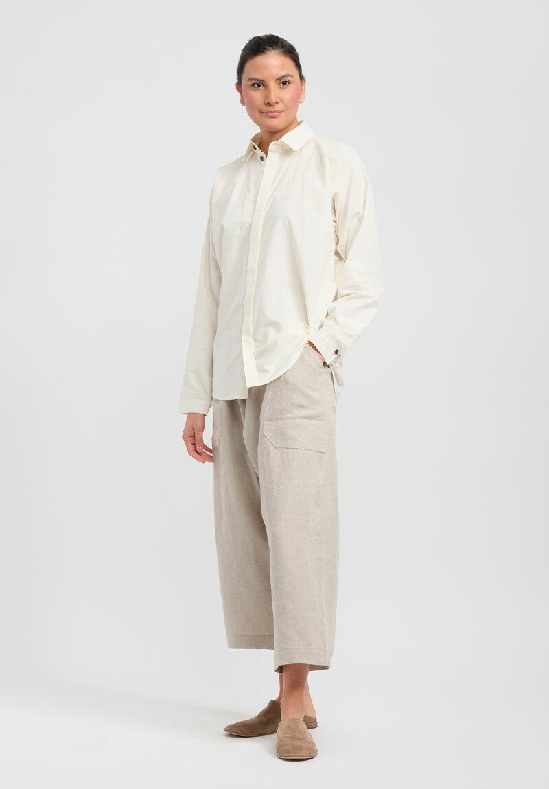 Jan-Jan Van Essche Organic Kinari Cotton & Hemp Shirt in Natural	