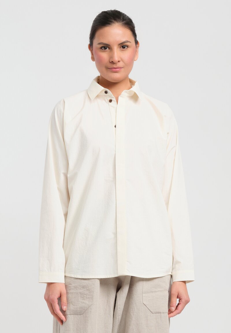 Jan-Jan Van Essche Organic Kinari Cotton & Hemp Shirt in Natural