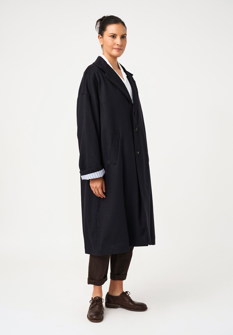 Bergfabel Oversized Moon Coat in Navy Blue