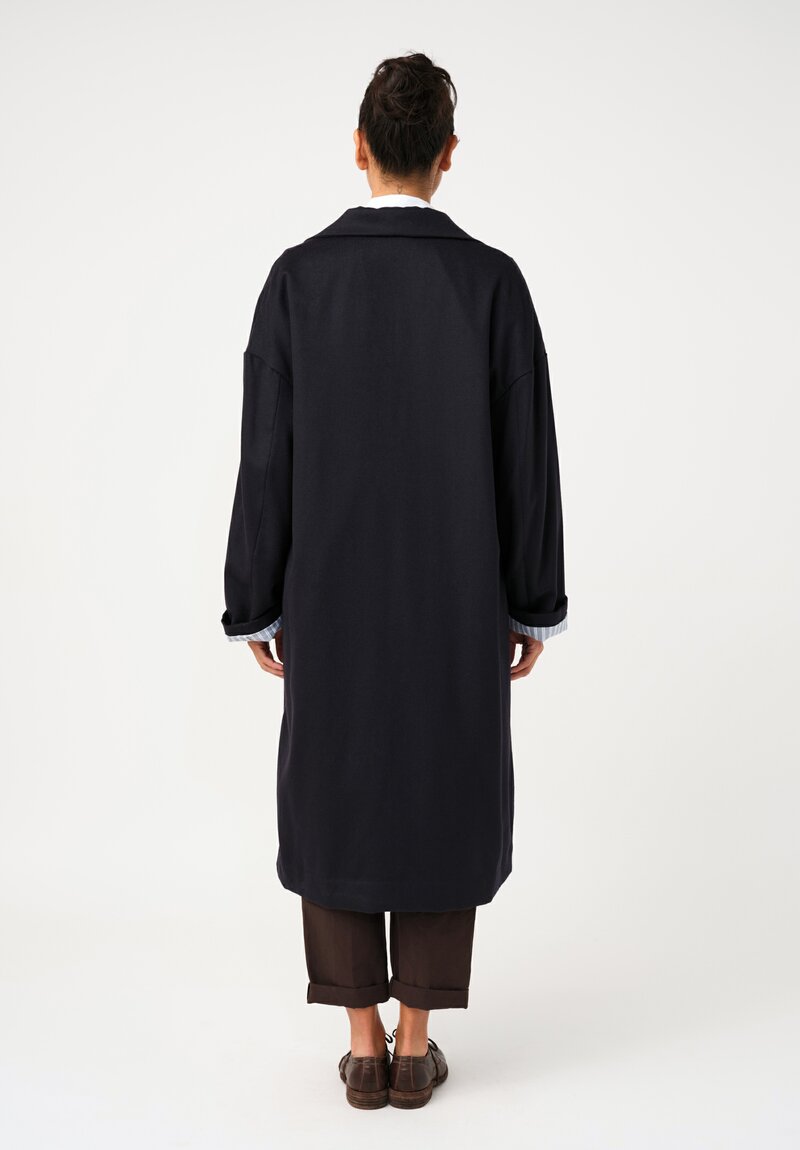 Bergfabel Oversized Moon Coat in Navy Blue