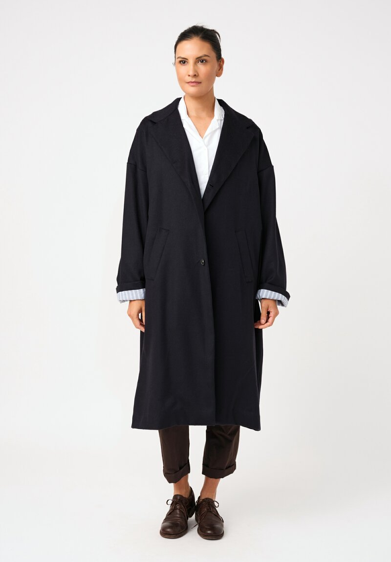 Bergfabel Oversized Moon Coat in Navy Blue