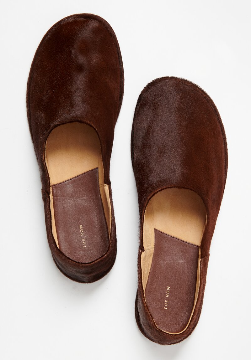 The Row Pony Hair Canal Slip On Loafers	