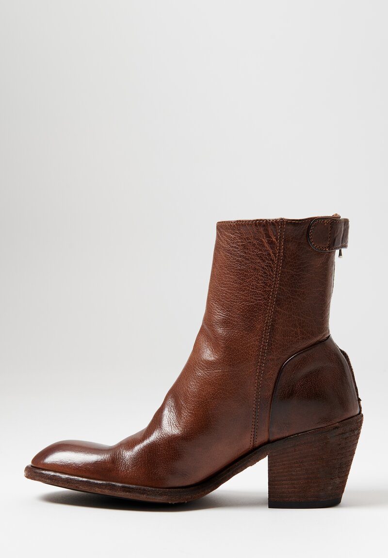Officine Creative Leather Sydne Ignis T. Zip Ankle Boot	