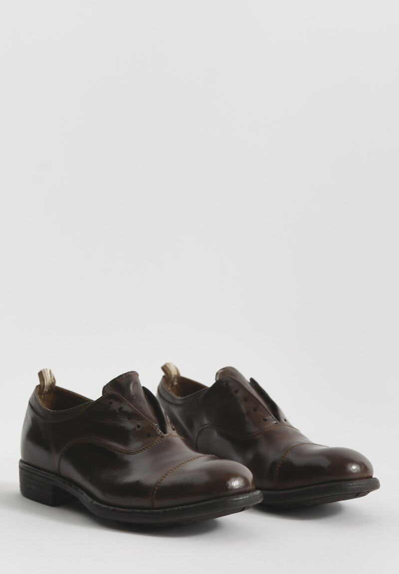 Officine Creative Leather Calixte Ignis T. Shoes in Cigar Brown	