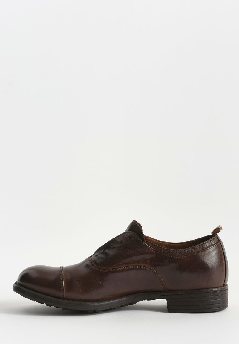 Officine Creative Leather Calixte Ignis T. Shoes in Cigar Brown	