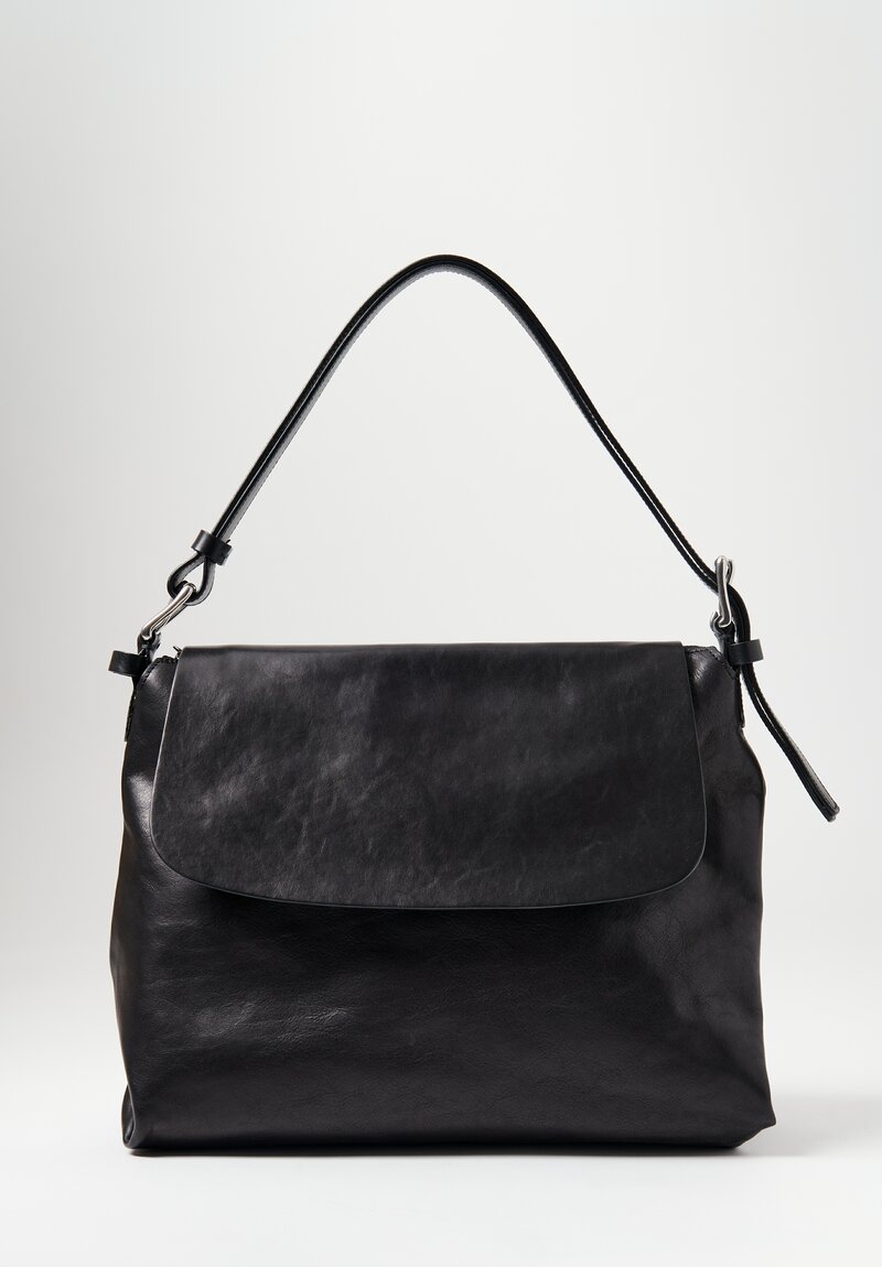 Massimo Palomba Dalida Selleria Wide Shoulder Bag Black	