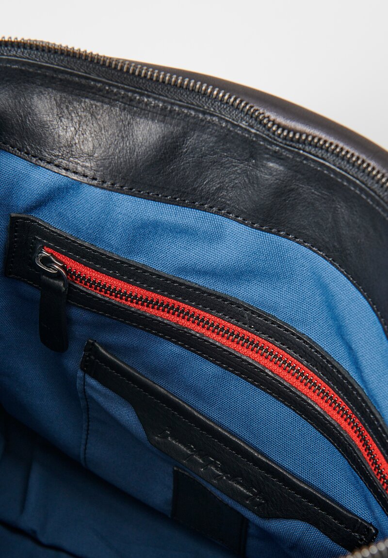 Massimo Palomba Dalida Selleria Wide Shoulder Bag Black	