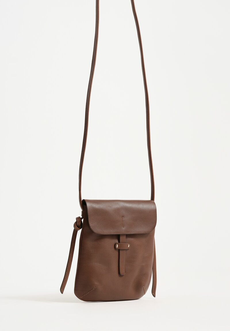 Massimo Palomba Calf Leather "Myra Selleria" Crossbody Bag in Giandoia Brown