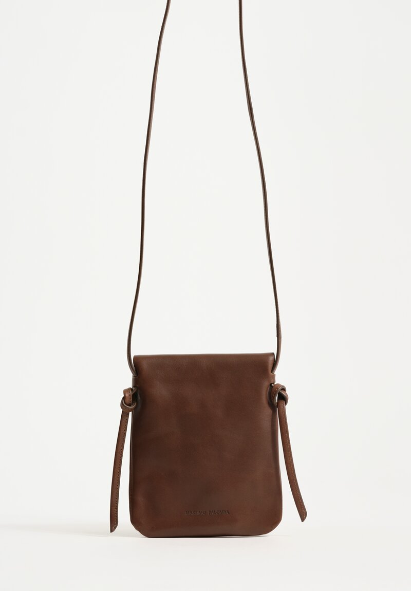 Massimo Palomba Calf Leather "Myra Selleria" Crossbody Bag in Giandoia Brown