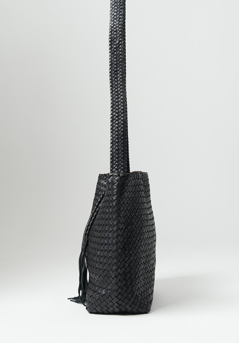 Massimo Palomba Victoria Wood Shoulder Bag Black